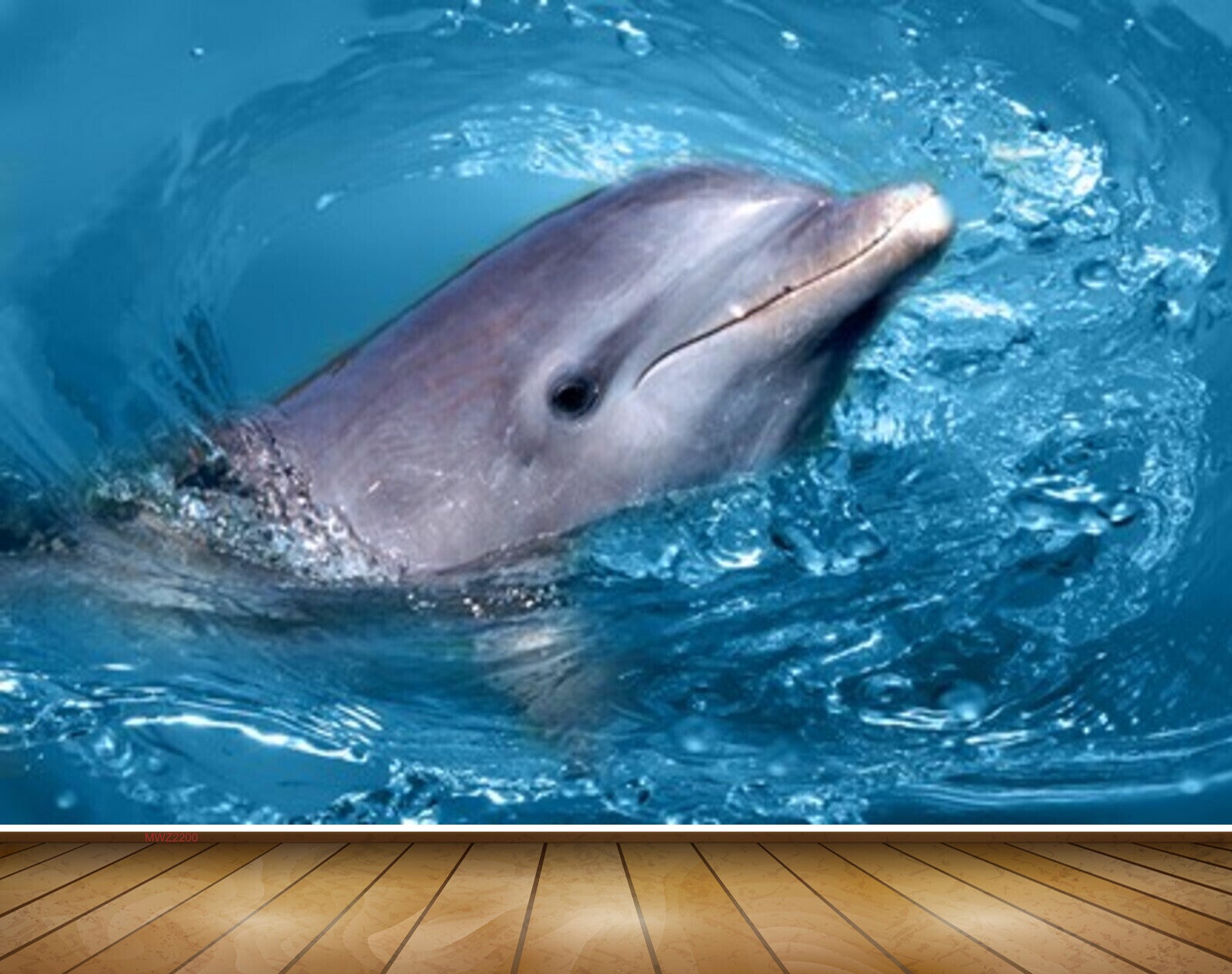 Avikalp MWZ2200 Blue Sea Dolphins Water HD Wallpaper