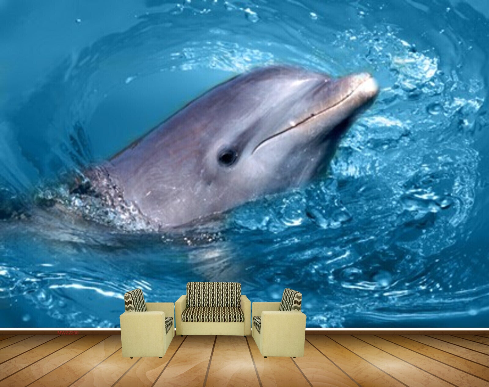 HD PRINT House Self Adhesive Dolphin Wallpaper Wall Sticker for Home Decor,  Living Room, Bedroom, Hall, Kids Room, Play Room (PVC Vinyl, Water Proof92  (36 X 24 INCH) : Amazon.in: Home Improvement