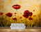 Avikalp MWZ2351 Red Flowers Grass Painting HD Wallpaper