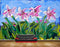 Avikalp MWZ2352 Pink White Flowers Grass Painting HD Wallpaper