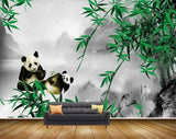 Avikalp MWZ2625 Pandas Trees Leaves Clouds Mountains River Water HD Wallpaper