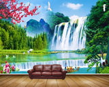 Avikalp MWZ2676 Waterfalls Birds Trees Flowers Cranes Mountains River Lake Pond Water Boats Mens HD Wallpaper