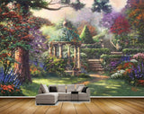 Avikalp MWZ2696 Trees Shee Gardening Grass Flowers Road Vellay Painting HD Wallpaper