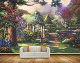 Avikalp MWZ2696 Trees Shee Gardening Grass Flowers Road Vellay Painting HD Wallpaper