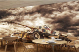 Avikalp MWZ2973 Clouds Fighter Tank HD Wallpaper for Cafe Restaurant