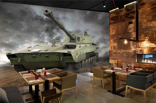 Avikalp MWZ2976 Fighter Tank HD Wallpaper for Cafe Restaurant