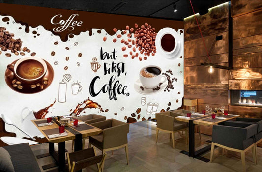 Avikalp MWZ2981 Coffee Cups Seed Glasses HD Wallpaper for Cafe Restaurant