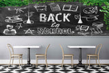 Avikalp MWZ2996 Back To School Leaves Doodle Art HD Wallpaper for Cafe Restaurant