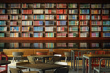 Avikalp MWZ2998 Library Books Shelves HD Wallpaper for Cafe Restaurant