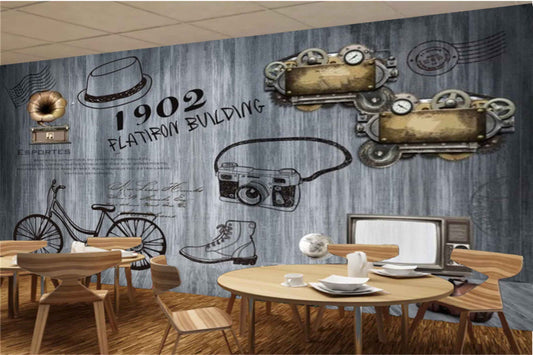 Avikalp MWZ3003 Cycles Camera Flatiron Building HD Wallpaper for Cafe Restaurant