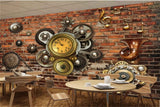 Avikalp MWZ3015 Clock Music Architect HD Wallpaper for Cafe Restaurant