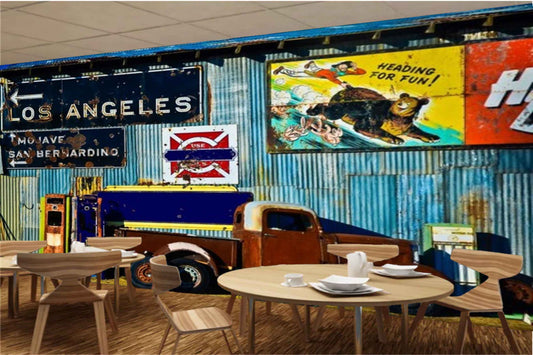 Avikalp MWZ3016 Los Angeles Vehicle HD Wallpaper for Cafe Restaurant