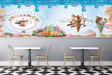 Avikalp MWZ3029 Ice Creams Cones Candies HD Wallpaper for Cafe Restaurant