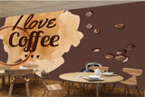 Avikalp MWZ3034 Love Coffee Beans HD Wallpaper for Cafe Restaurant