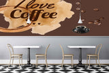 Avikalp MWZ3034 Love Coffee Beans HD Wallpaper for Cafe Restaurant