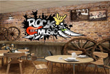 Avikalp MWZ3039 Rock Music Wheels Machinery HD Wallpaper for Cafe Restaurant