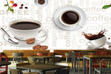 Avikalp MWZ3040 Coffee Beans Cups Saucers HD Wallpaper for Cafe Restaurant