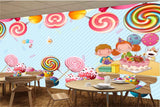 Avikalp MWZ3051 Candies Lollipops Kids Chocolates HD Wallpaper for Cafe Restaurant