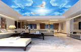 Avikalp MWZ3192 Sun Clouds Birds HD Wallpaper for Ceiling