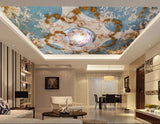 Avikalp MWZ3196 Cream White Babies Design HD Wallpaper for Ceiling