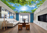 Avikalp MWZ3211 Trees Birds Sun Sky Clouds HD Wallpaper for Ceiling