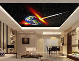 Avikalp MWZ3217 Earth Globe Stars Sun HD Wallpaper for Ceiling