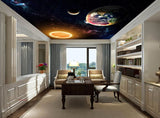 Avikalp MWZ3219 Sun Moon Earth Stars HD Wallpaper for Ceiling