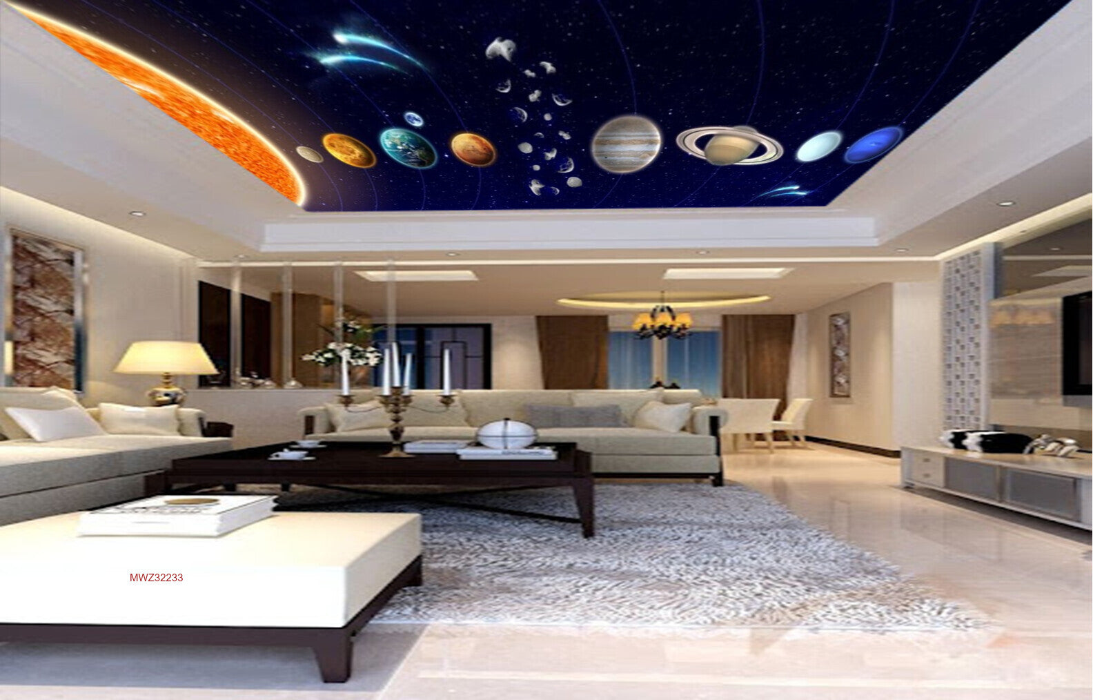 Avikalp MWZ3223 Solar System Universe HD Wallpaper for Ceiling