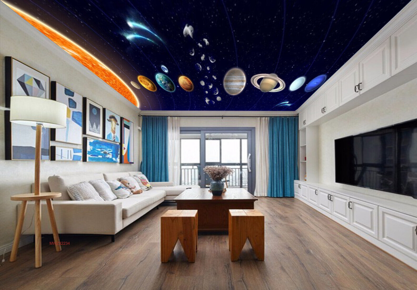 Avikalp MWZ3223 Solar System Universe HD Wallpaper for Ceiling