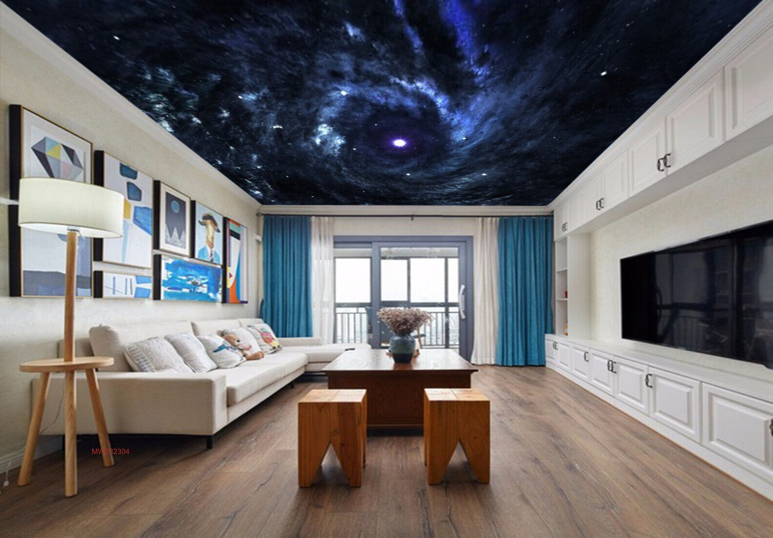 Avikalp MWZ3230 Space Stars Moon HD Wallpaper for Ceiling