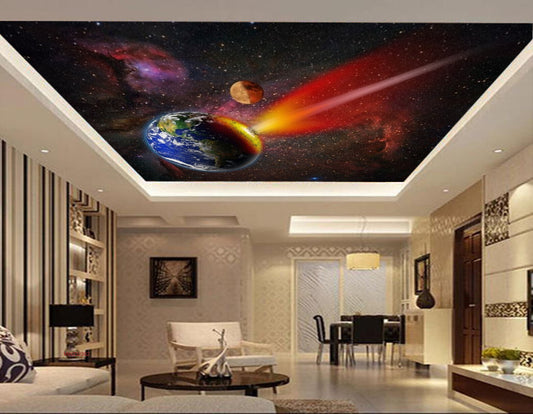 Avikalp MWZ3236 Earth Stars Sun Moon HD Wallpaper for Ceiling