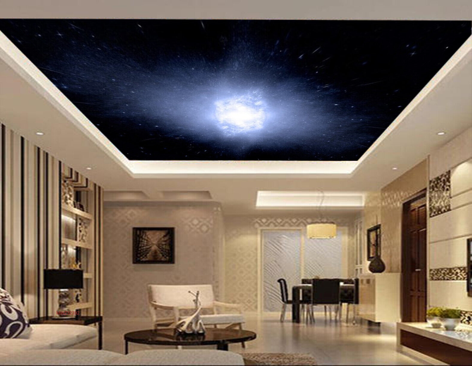 Avikalp MWZ3239 Space Diamond Stars HD Wallpaper for Ceiling