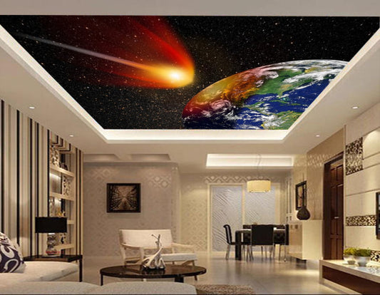 Avikalp MWZ3241 Earth Rocket Stars HD Wallpaper for Ceiling