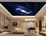 Avikalp MWZ3244 Blue Black Space Sun HD Wallpaper for Ceiling