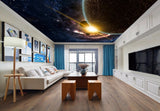 Avikalp MWZ3254 Solar System Sun Moon Earth HD Wallpaper for Ceiling