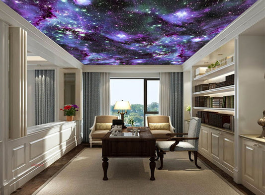 Avikalp MWZ3258 Stars Purple Galaxy HD Wallpaper for Ceiling