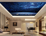 Avikalp MWZ3265 Blue Black Solar System HD Wallpaper for Ceiling