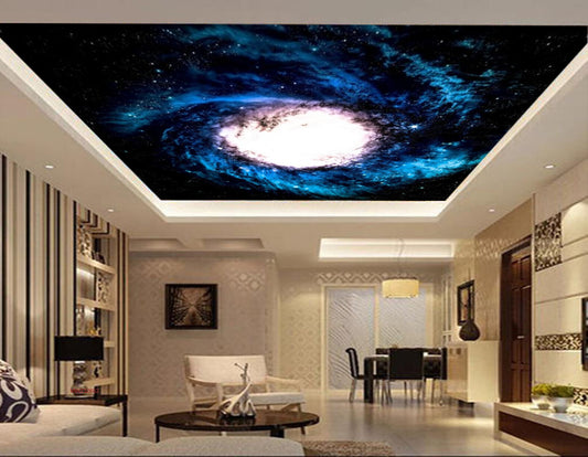 Avikalp MWZ3266 Blue Space Sun HD Wallpaper for Ceiling