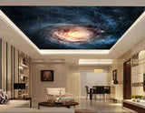 Avikalp MWZ3275 Blue Black Space Moon Stars HD Wallpaper for Ceiling