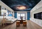 Avikalp MWZ3275 Blue Black Space Moon Stars HD Wallpaper for Ceiling