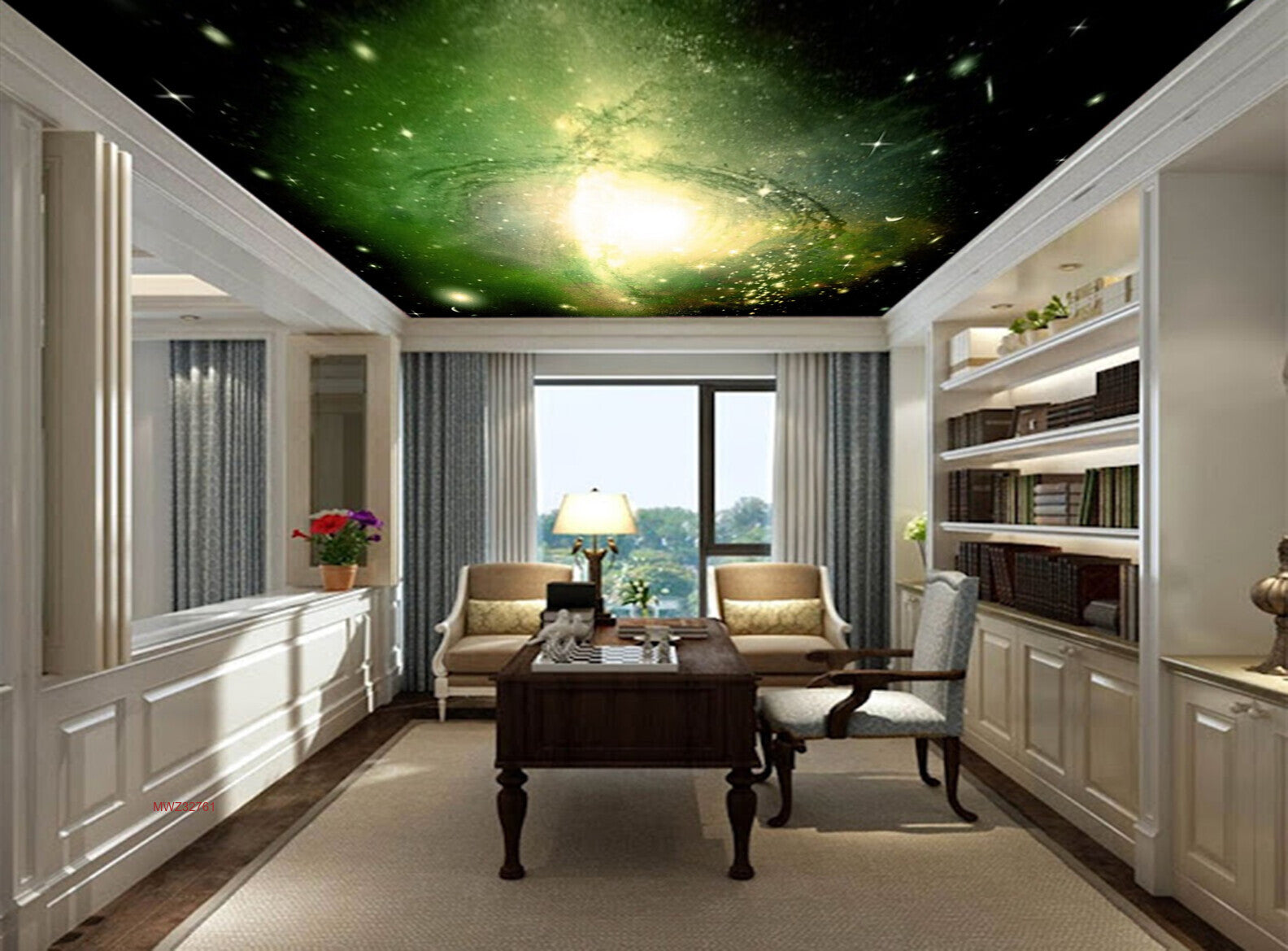 Avikalp MWZ3276 Earth Stars Space HD Wallpaper for Ceiling