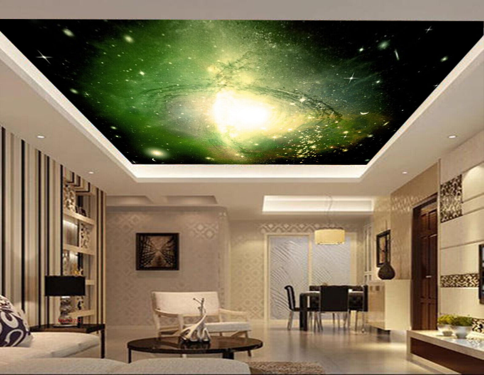 Avikalp MWZ3276 Earth Stars Space HD Wallpaper for Ceiling