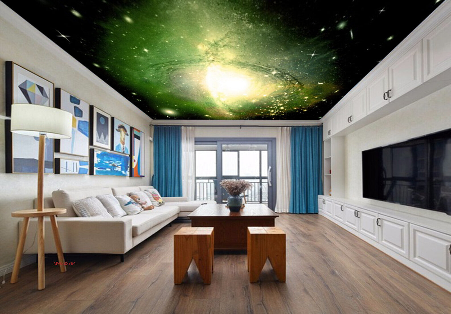 Avikalp MWZ3276 Earth Stars Space HD Wallpaper for Ceiling