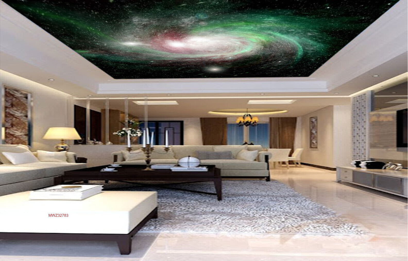 Avikalp MWZ3278 Space Moon Stars HD Wallpaper for Ceiling