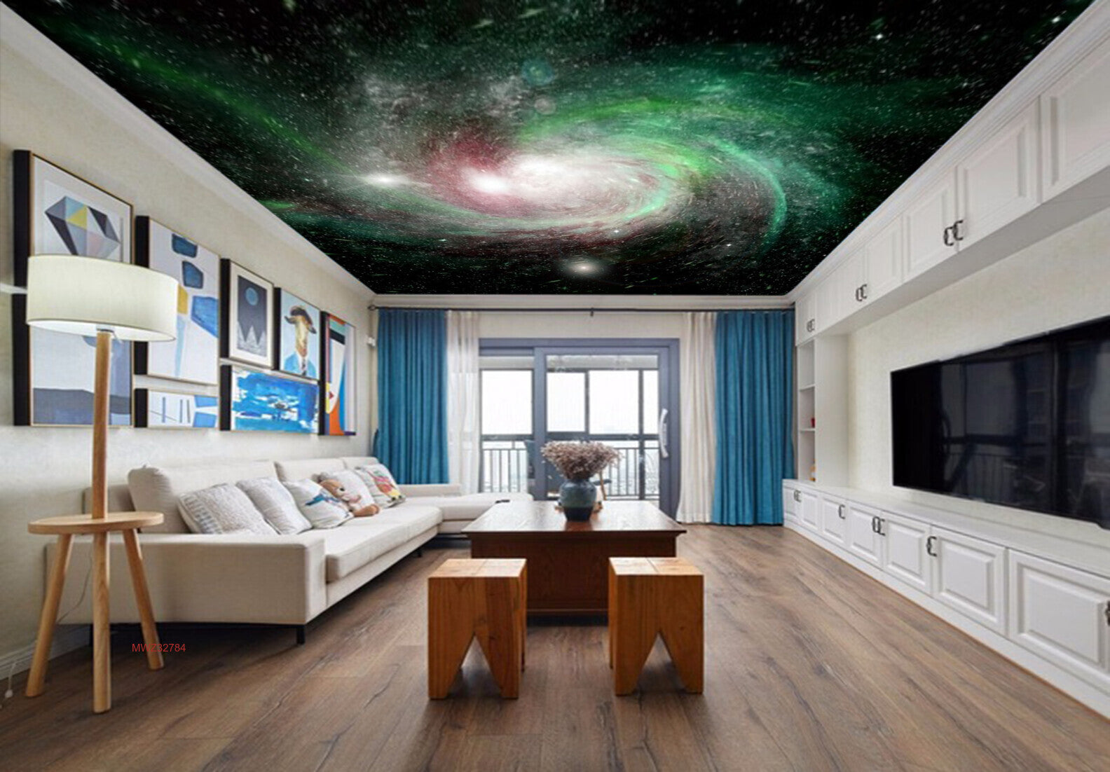 Avikalp MWZ3278 Space Moon Stars HD Wallpaper for Ceiling