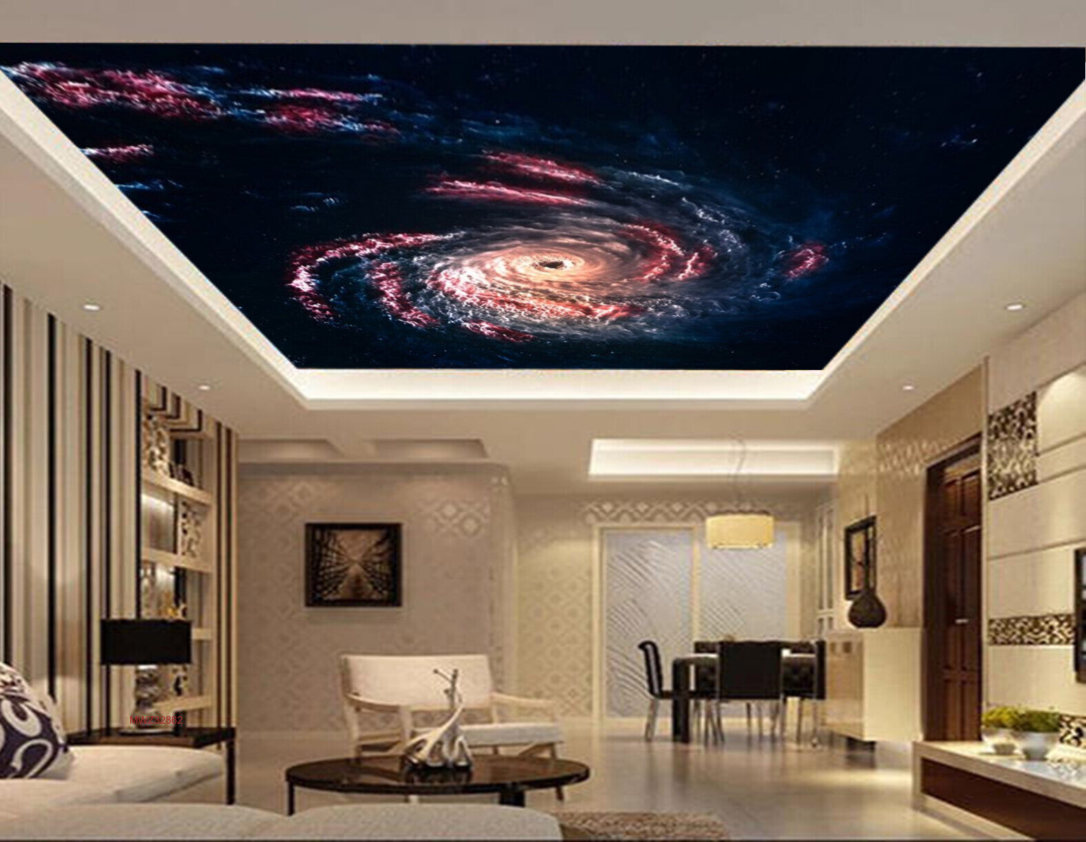 Avikalp MWZ3286 Tornado Space HD Wallpaper for Ceiling