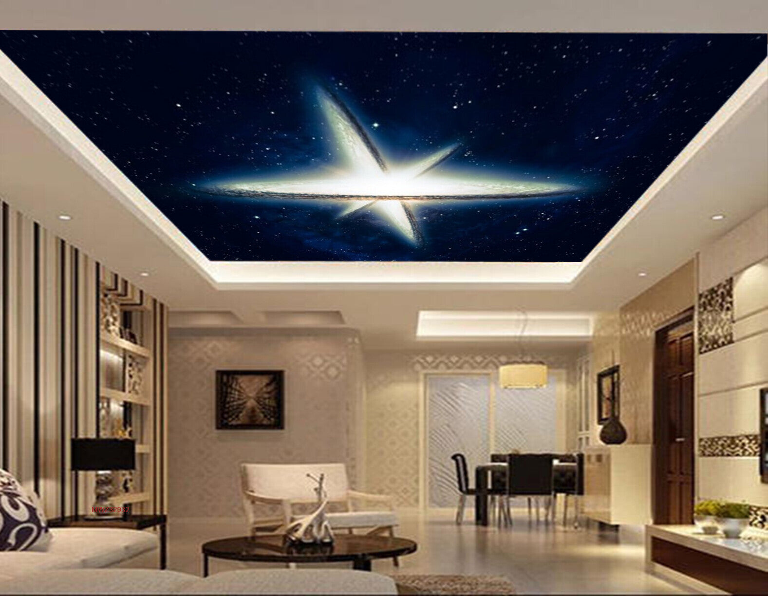 Avikalp MWZ3293 Lunar Eclipse Moon Stars HD Wallpaper for Ceiling