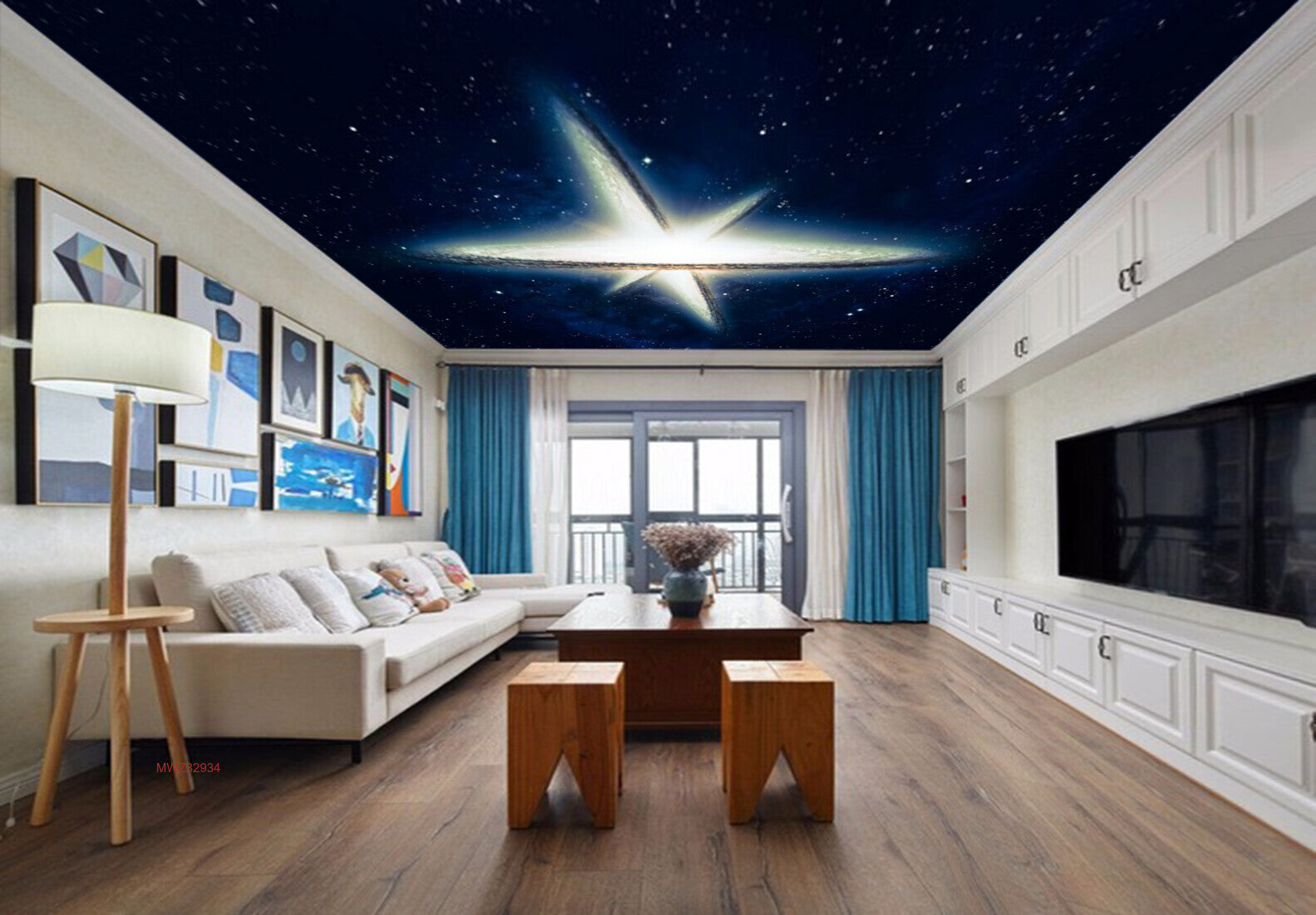 Avikalp MWZ3293 Lunar Eclipse Moon Stars HD Wallpaper for Ceiling