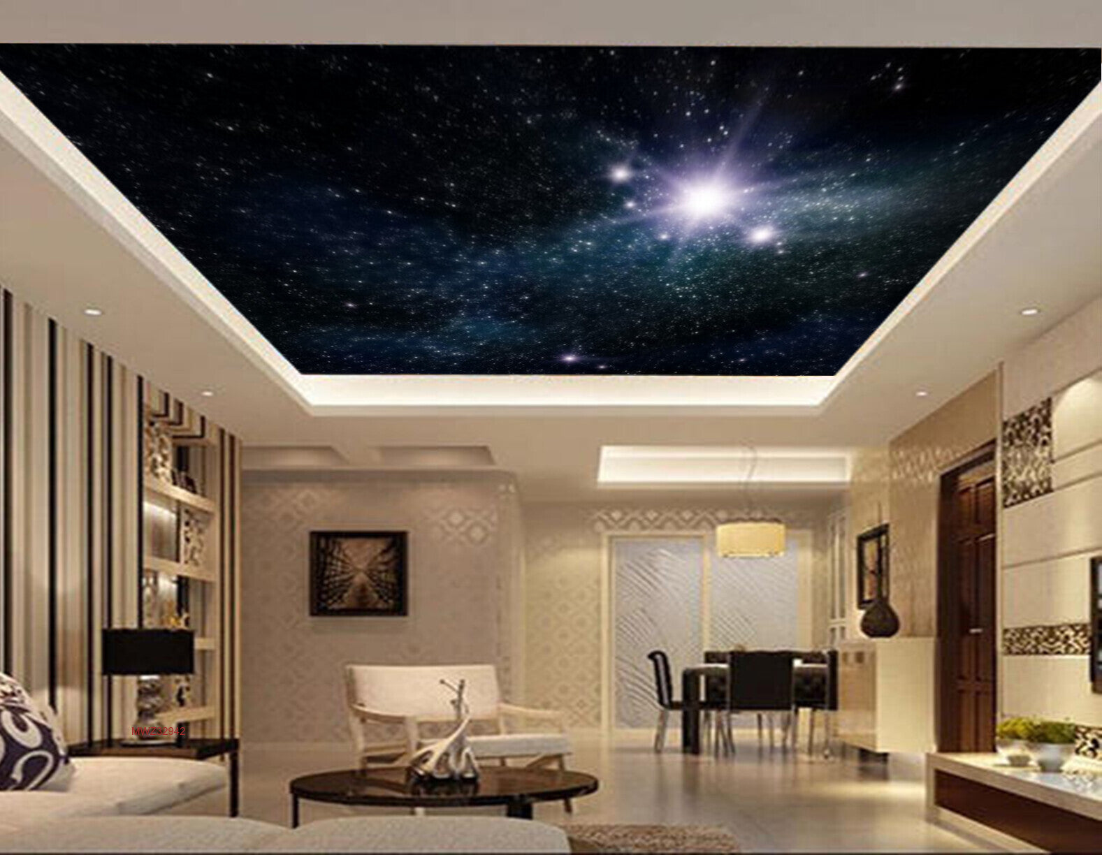 Avikalp MWZ3294 Sky Moon Stars HD Wallpaper for Ceiling