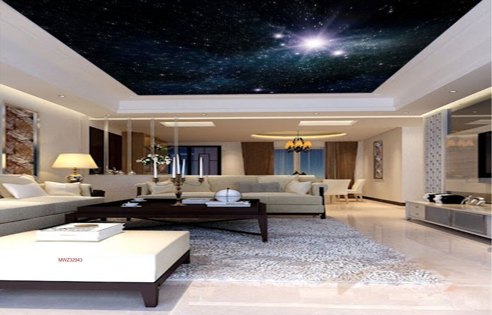 Avikalp MWZ3294 Sky Moon Stars HD Wallpaper for Ceiling